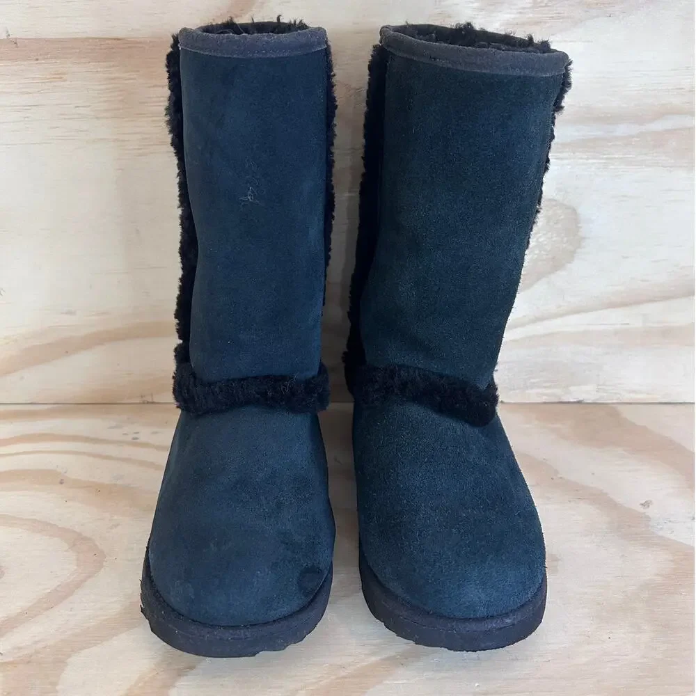 UGG - Hadley II Tall Waterproof- Boots - Black - Little Girl's - 1 -S/N 1106835K